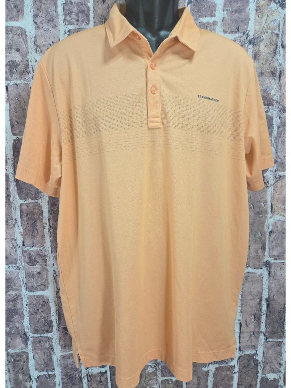TravisMathew Peach Casual Golf Polo Shirt XXL Pima Cotton Blend